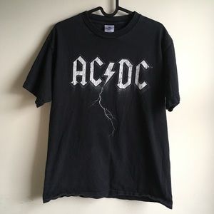 AC/DC Men's Medium Black Tee